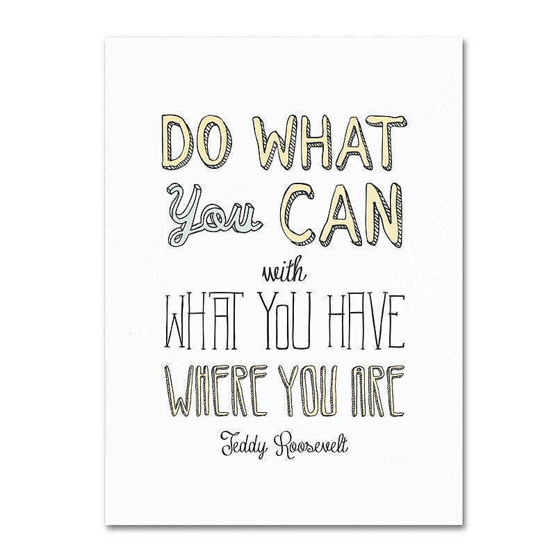 Trademark Megan Romo "Do What You Can" Gallery-Wrapped Canvas Art, 18" x 24" image 1