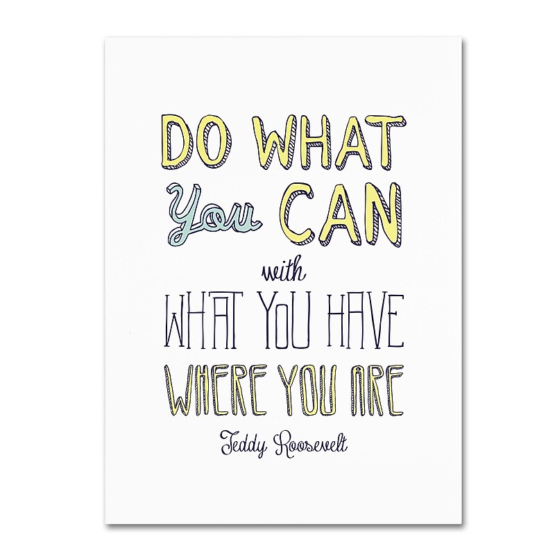 Trademark Megan Romo "Do What You Can III" Gallery-Wrapped Canvas Art, 35" x 47" image 1