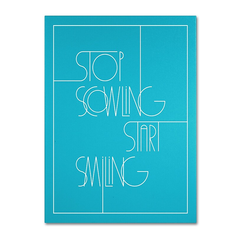 Trademark Megan Romo "Stop Scowling" Gallery-Wrapped Canvas Art, 18" x 24" image 1