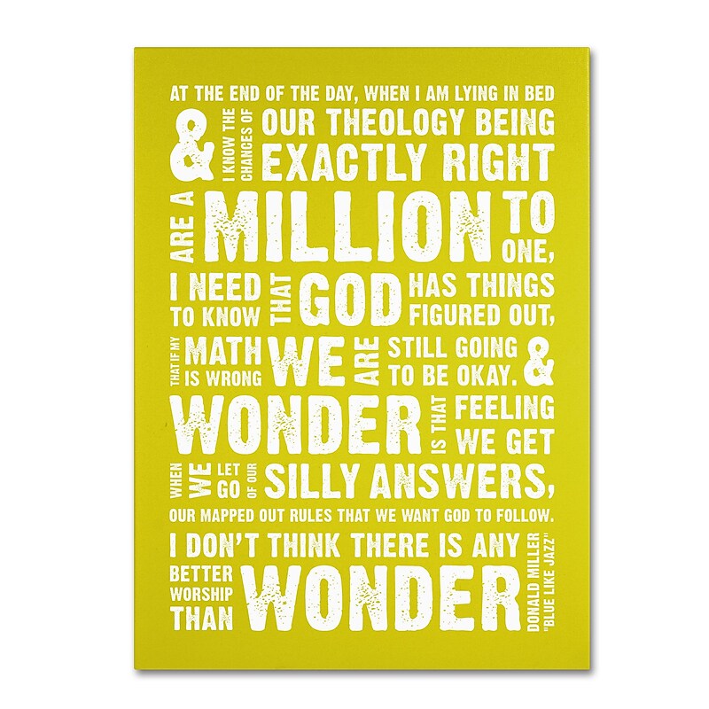 Trademark Megan Romo "Wonder as Worship VI " Gallery-Wrapped Canvas Art, 18" x 24" image 1