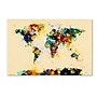Trademark Michael Tompsett "World Map Paint Splashes" Gallery-Wrapped Canvas Art, 12" x 19"~#|#~m001701653_sc7
