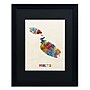Trademark Michael Tompsett "Malta Watercolor Map" Art, Black Matte W/Black Frame, 16" x 20"~#|#~m001702109_sc7