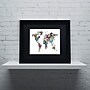 Trademark Michael Tompsett "Butterflies Map of the World" Art, Black Matte W/Black Frame, 11" x 14"~#|#~m001702132_sc7