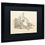 Trademark Michael Tompsett "Old Sheet Music Map of Canada" Art, Black Matte W/Black Frame, 16" x 20"~#|#~m001702257_sc7