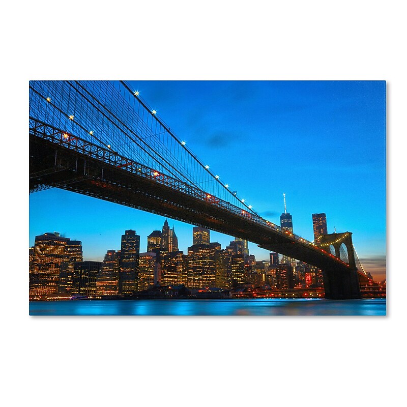 Trademark CATeyes "Brooklyn Bridge 1" Gallery-Wrapped Canvas Art, 22" x 32" image 1