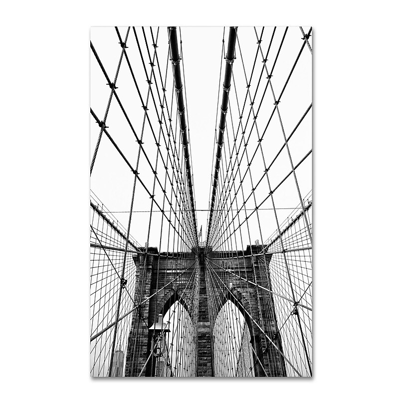 Trademark CATeyes "Brooklyn Bridge 3" Gallery-Wrapped Canvas Art, 16" x 24" image 1