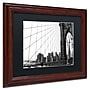 Trademark CATeyes "Brooklyn Bridge 4" Art, Black Matte W/Wood Frame, 11" x 14"~#|#~m001702610_sc7