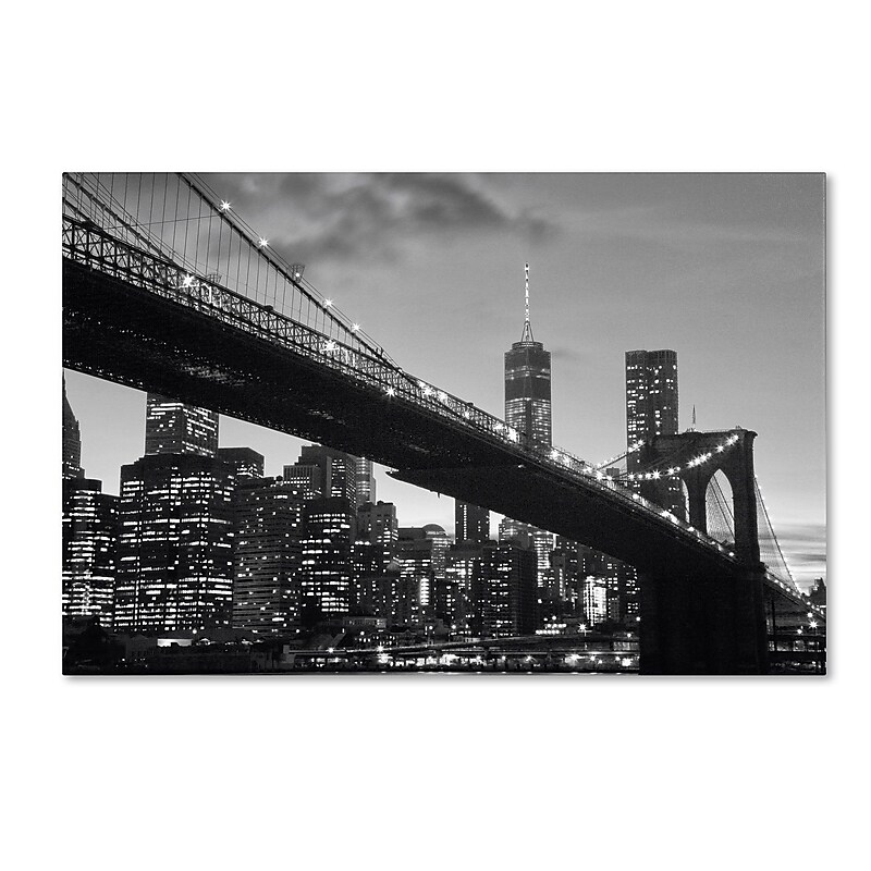 Trademark CATeyes "Brooklyn Bridge 5" Gallery-Wrapped Canvas Art, 16" x 24" image 1
