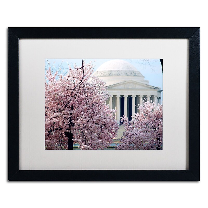 Trademark CATeyes "Cherry Blossoms 2014-7" Art, White Matte W/Black Frame, 16" x 20" image 1