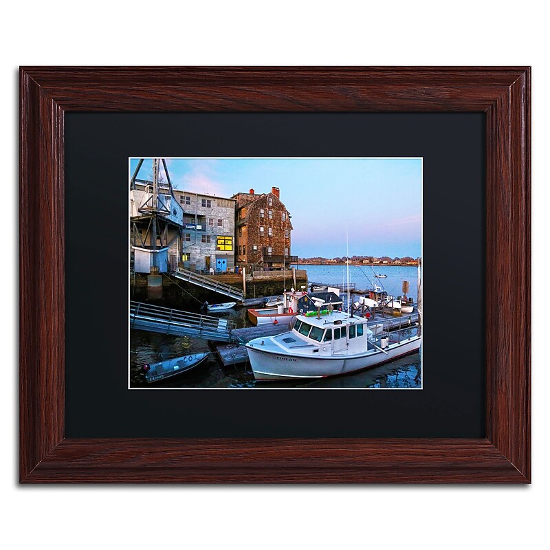 Trademark CATeyes "Marblehead" Art, Black Matte W/Wood Frame, 11" x 14" image 1