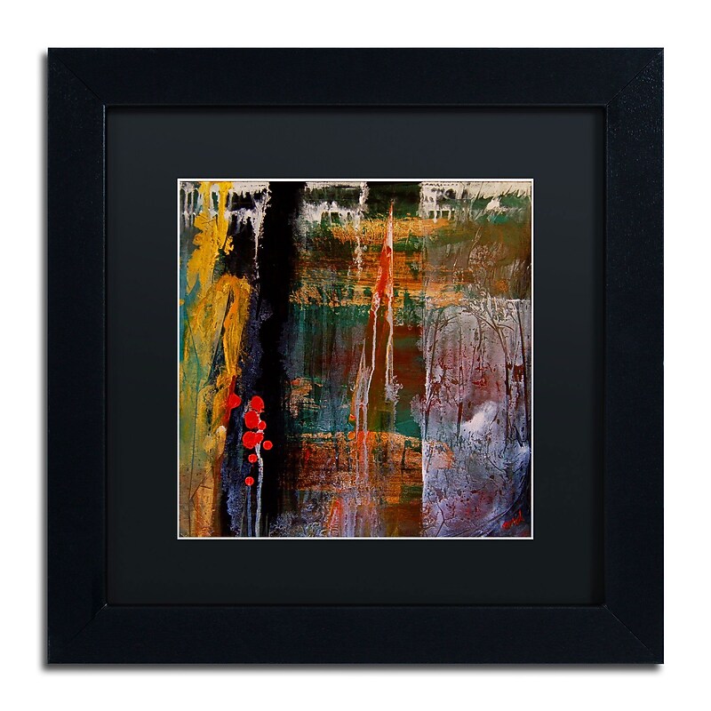 Trademark Nicole Dietz "Entitled" Art, Black Matte With Black Frame, 11" x 11" image 1