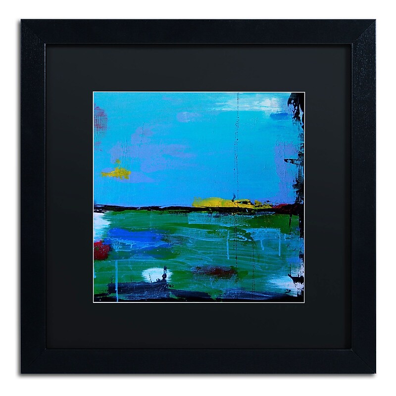 Trademark Nicole Dietz "Sunrise" Art, Black Matte With Black Frame, 16" x 16" image 1