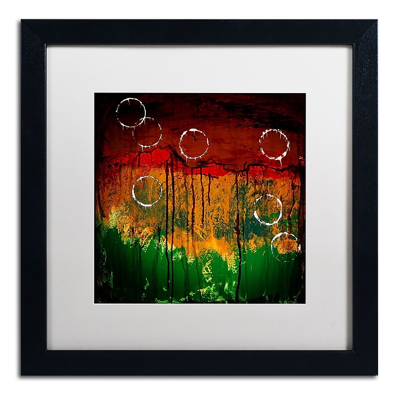 Trademark Nicole Dietz "The Ridges" Art, White Matte With Black Frame, 16" x 16" image 1