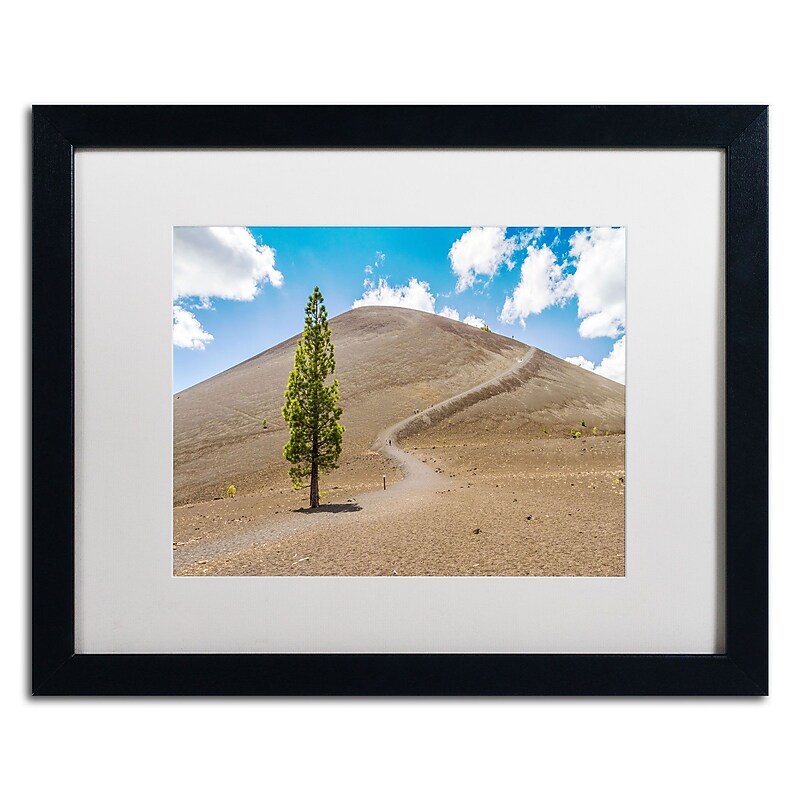Trademark Pierre Leclerc "Cinder Cone" Art, White Matte With Black Frame, 16" x 20" image 1