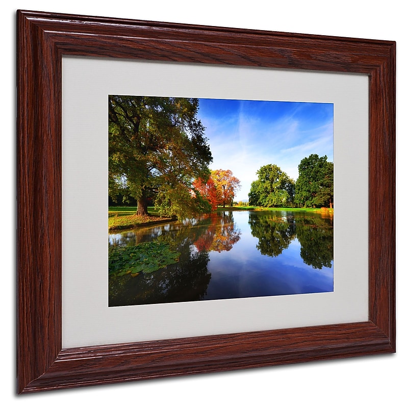 Trademark Philippe Sainte-Laudy "Autumnal Beauty" Art, White Matte With Wood Frame, 11" x 14" image 1