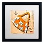 Trademark Roderick Stevens "Bow Purse White on Orange" Art, White Matte With Black Frame, 16" x 16"~#|#~m001704281_sc7