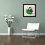 Trademark Roderick Stevens "Flower Purse Purple on Green" Art, White Matte W/Black Frame, 16" x 16"~#|#~m001704386_sc7