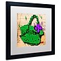 Trademark Roderick Stevens "Flower Purse Purple on Green" Art, White Matte W/Black Frame, 16" x 16"~#|#~m001704390_sc7