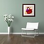 Trademark Roderick Stevens "Flower Purse Purple on Red" Art, White Matte W/Wood Frame, 11" x 11"~#|#~m001704414_sc7
