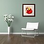 Trademark Roderick Stevens "Flower Purse Yellow on Red" Art, White Matte W/Wood Frame, 11" x 11"~#|#~m001704486_sc7