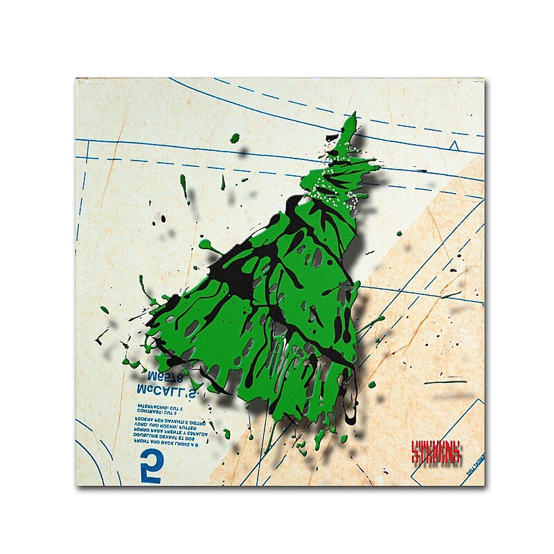 Trademark Roderick Stevens "Shoulder Dress Green n Black" Gallery-Wrapped Canvas Art, 18" x 18" image 1