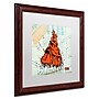 Trademark Roderick Stevens "Shoulder Dress Orange n Black" Art, White Matte W/Wood Frame, 16" x 16"~#|#~m001704560_sc7