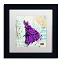 Trademark Roderick Stevens "Shoulder Dress Purple n Black" Art, White Matte W/Black Frame, 11" x 11"~#|#~m001704564_sc7