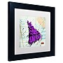 Trademark Roderick Stevens "Shoulder Dress Purple n Black" Art, White Matte W/Black Frame, 11" x 11"~#|#~m001704565_sc7