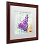 Trademark Roderick Stevens "Shoulder Dress Purple n White" Art, White Matte W/Wood Frame, 16" x 16"~#|#~m001704596_sc7