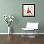 Trademark Roderick Stevens "Shoulder Dress Red n White" Art, White Matte W/Wood Frame, 16" x 16"~#|#~m001704630_sc7