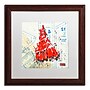 Trademark Roderick Stevens "Shoulder Dress Red n White" Art, White Matte W/Wood Frame, 16" x 16"~#|#~m001704631_sc7
