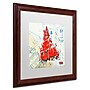 Trademark Roderick Stevens "Shoulder Dress Red n White" Art, White Matte W/Wood Frame, 16" x 16"~#|#~m001704632_sc7
