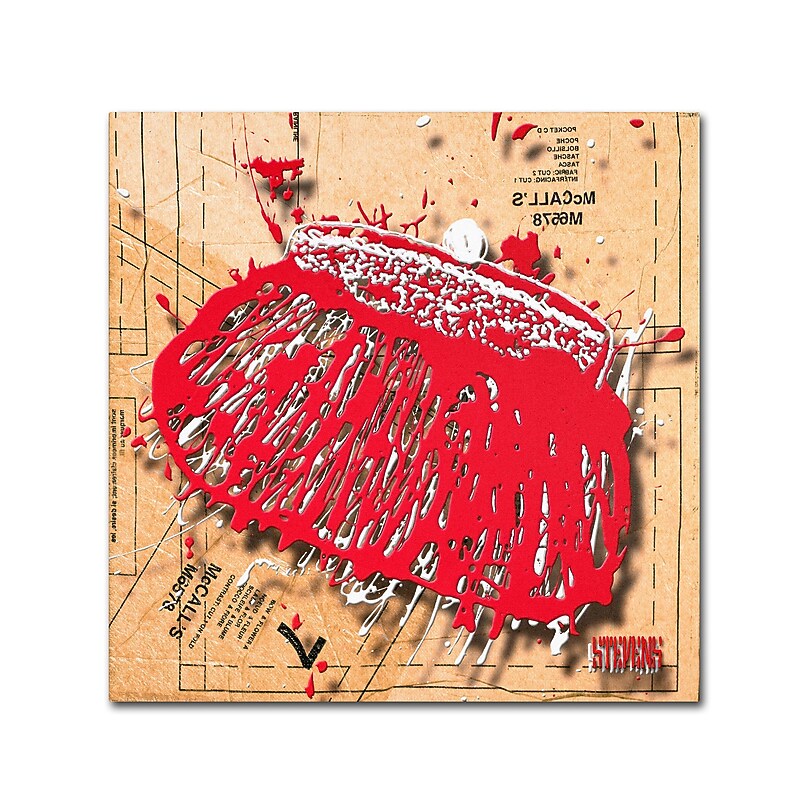 Trademark Roderick Stevens "Snap Purse Red" Gallery-Wrapped Canvas Art, 14" x 14" image 1