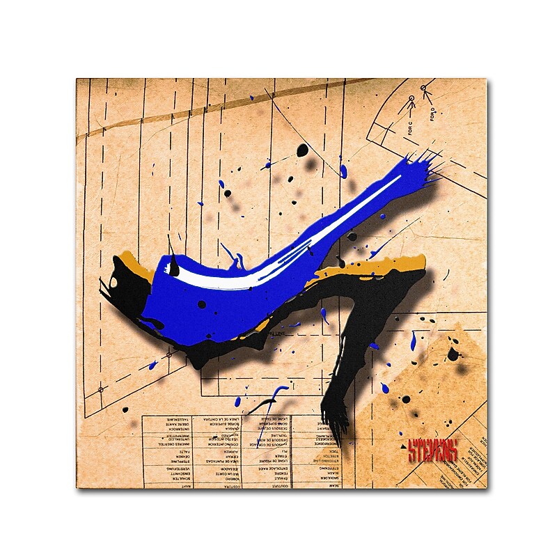 Trademark Roderick Stevens "Suede Heel Blue" Gallery-Wrapped Canvas Art, 35" x 35" image 1
