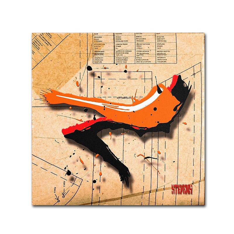 Trademark Roderick Stevens "Suede Heel Orange" Gallery-Wrapped Canvas Art, 24" x 24" image 1