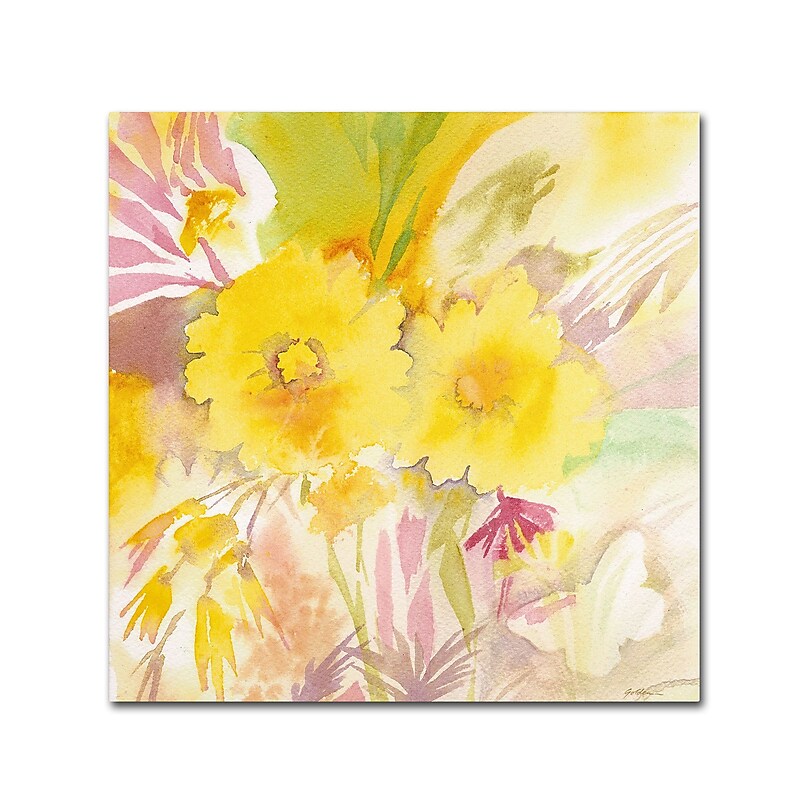 Trademark Sheila Golden "Sun and Shadows" Gallery-Wrapped Canvas Art, 14" x 14" image 1