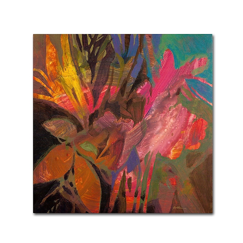 Trademark Sheila Golden "Colors of the Night" Gallery-Wrapped Canvas Art, 14" x 14" image 1