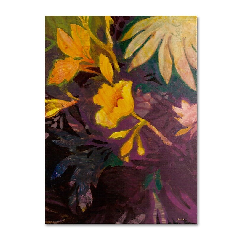Trademark Sheila Golden "Tropical Evening" Gallery-Wrapped Canvas Art, 35" x 47" image 1