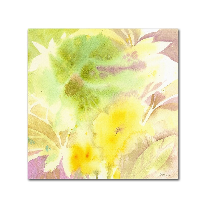Trademark Sheila Golden "Yellow Mist" Gallery-Wrapped Canvas Art, 35" x 35" image 1