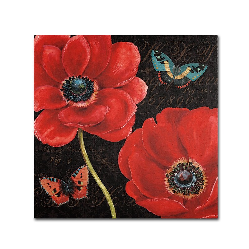 Trademark Daphne Brissonnet "Petals and Wings II" Gallery-Wrapped Canvas Art, 14" x 14" image 1