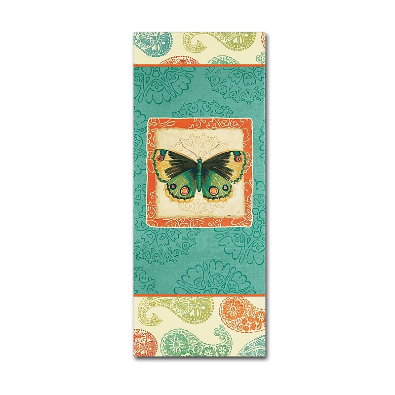 Trademark Daphne Brissonnet "Folk Floral VI" Gallery-Wrapped Canvas Art, 8" x 19" image 1