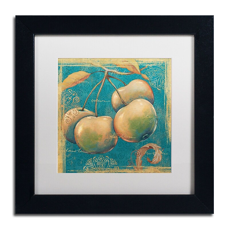 Trademark Daphne Brissonnet "Lovely Fruits III" Art, White Matte W/Black Frame, 11" x 11" image 1