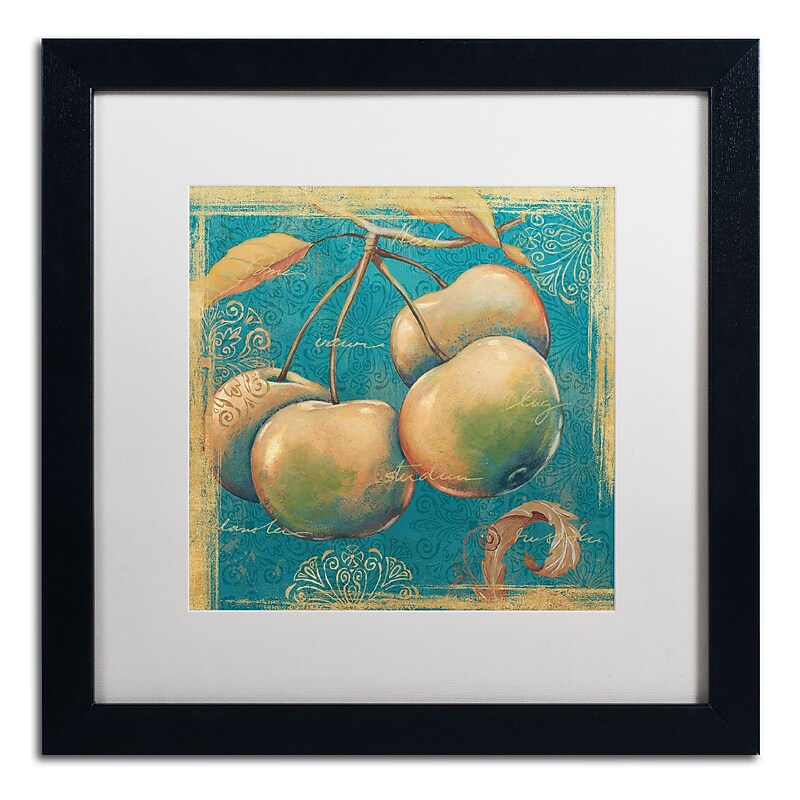 Trademark Daphne Brissonnet "Lovely Fruits III" Art, White Matte W/Black Frame, 16" x 16" image 1