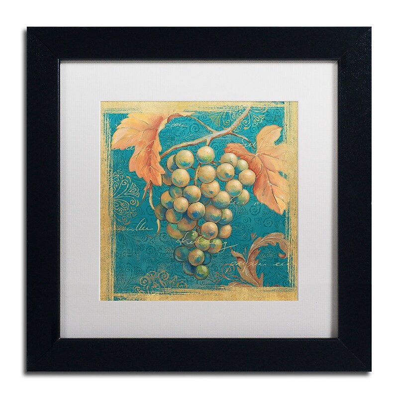 Trademark Daphne Brissonnet "Lovely Fruits IV" Art, White Matte W/Black Frame, 11" x 11" image 1