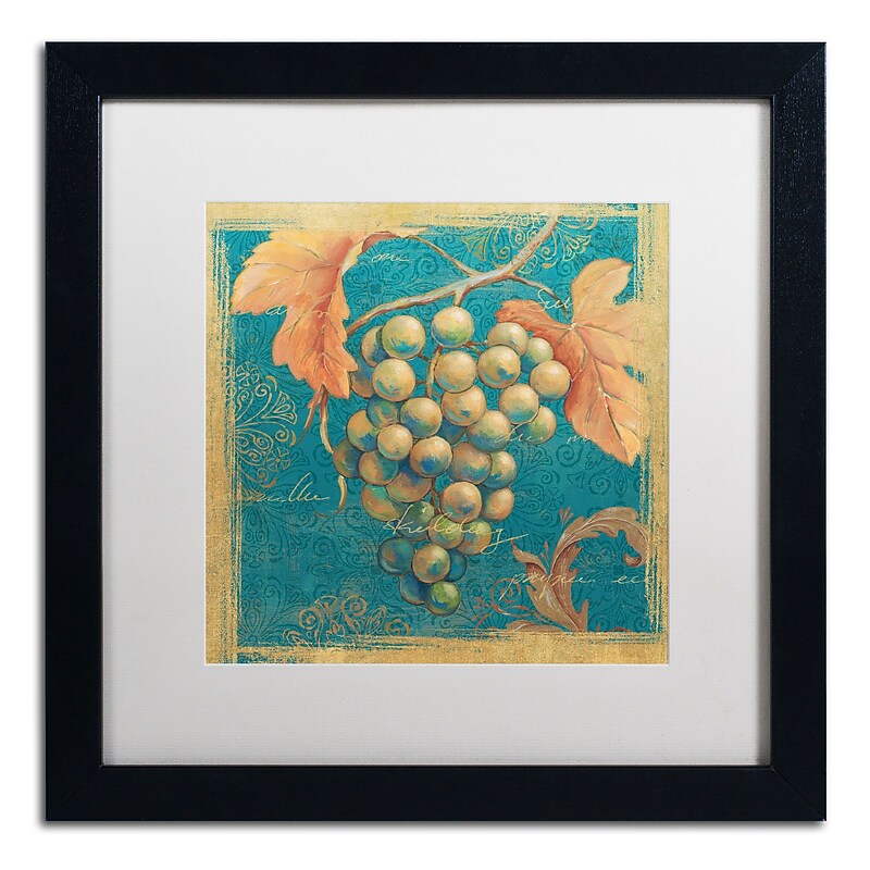 Trademark Daphne Brissonnet "Lovely Fruits IV" Art, White Matte W/Black Frame, 16" x 16" image 1