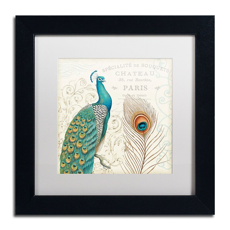 Trademark Daphne Brissonnet "Majestic Beauty I Square" Art, White Matte W/Black Frame, 11" x 11" image 1