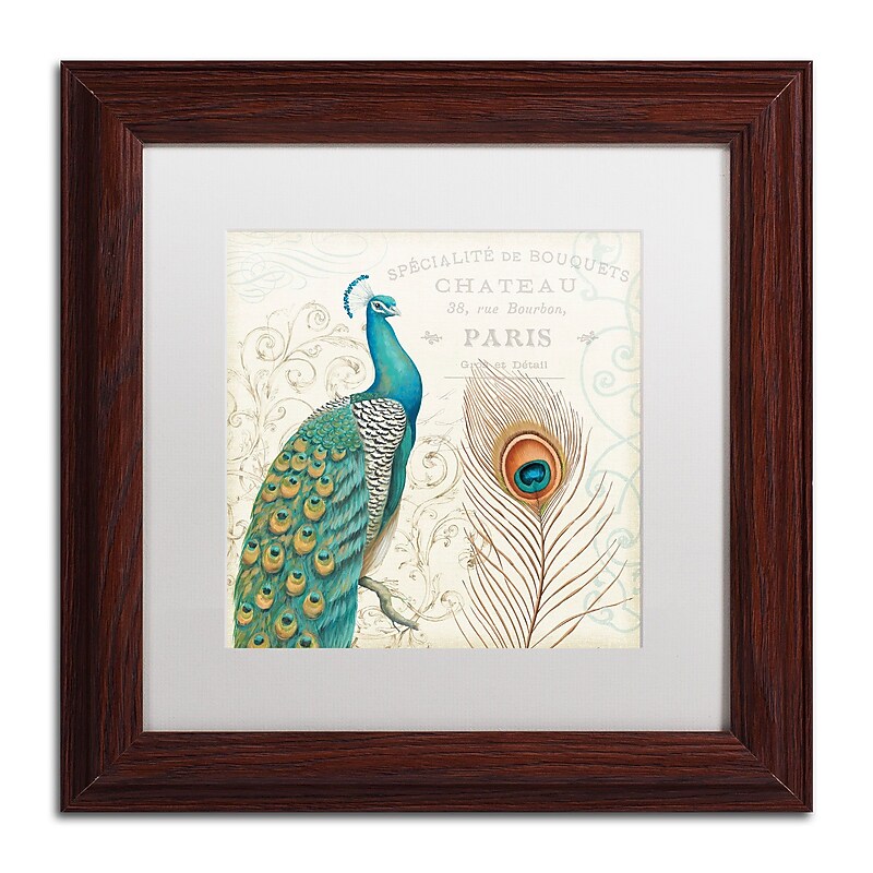 Trademark Daphne Brissonnet "Majestic Beauty I Square" Art, White Matte W/Wood Frame, 11" x 11" image 1