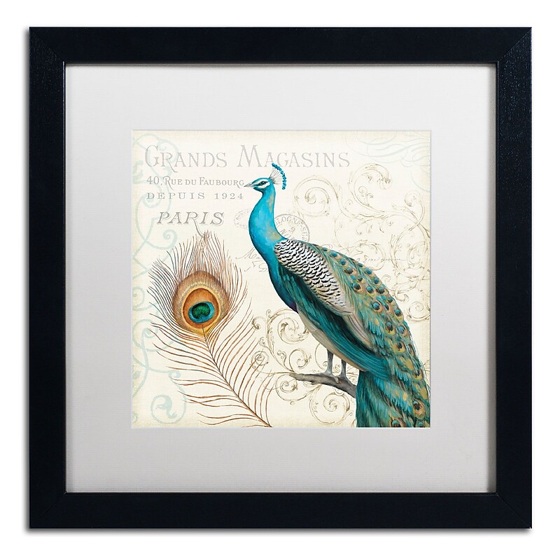 Trademark Daphne Brissonnet "Majestic Beauty II Square" Art, White Matte W/Black Frame, 16" x 16" image 1