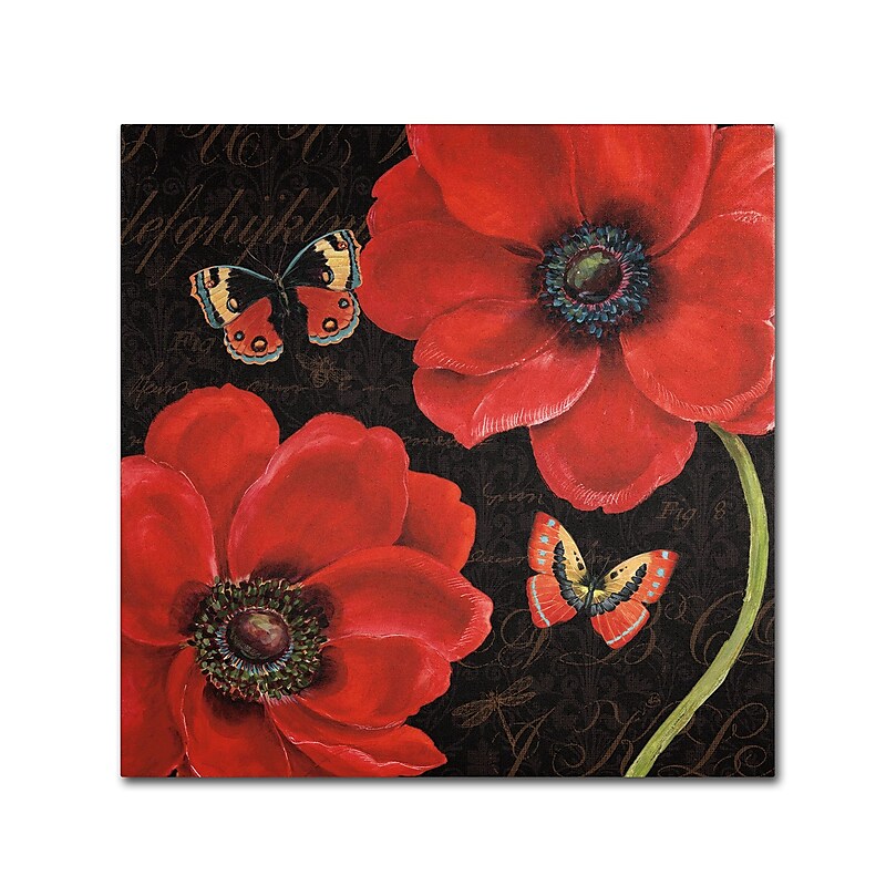Trademark Daphne Brissonnet "Petals and Wings III" Gallery-Wrapped Canvas Art, 14" x 14" image 1