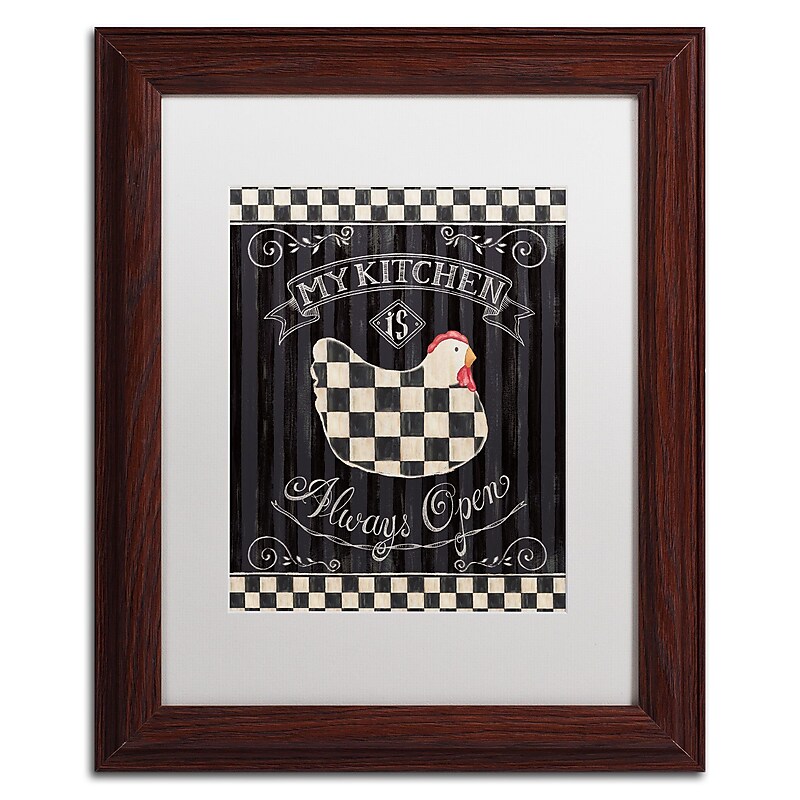 Trademark Daphne Brissonnet "Casual Country I" Art, White Matte W/Wood Frame, 11" x 14" image 1